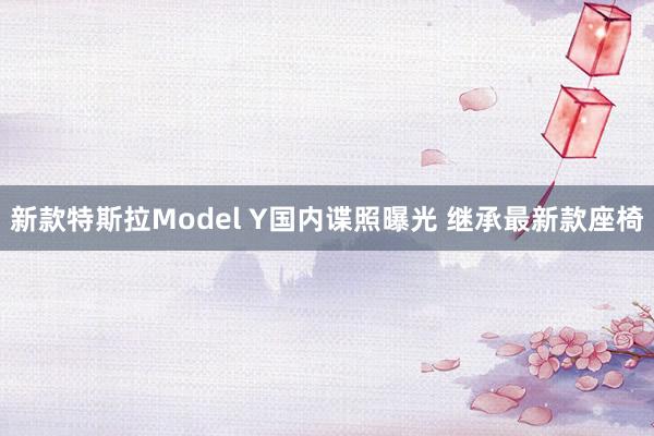 新款特斯拉Model Y国内谍照曝光 继承最新款座椅